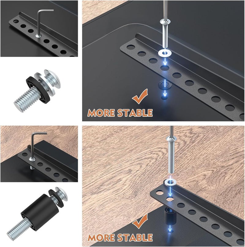 Hemudu TV Mount Screws Universal TV Installation Hardware Kit Includes M4 M5 M6 M8 Sets Screws and Spacers for Vizio, LG, TCL, Sony, Sharp, Philips, Panasonic & More Up to 100" HTA002 - Image 3